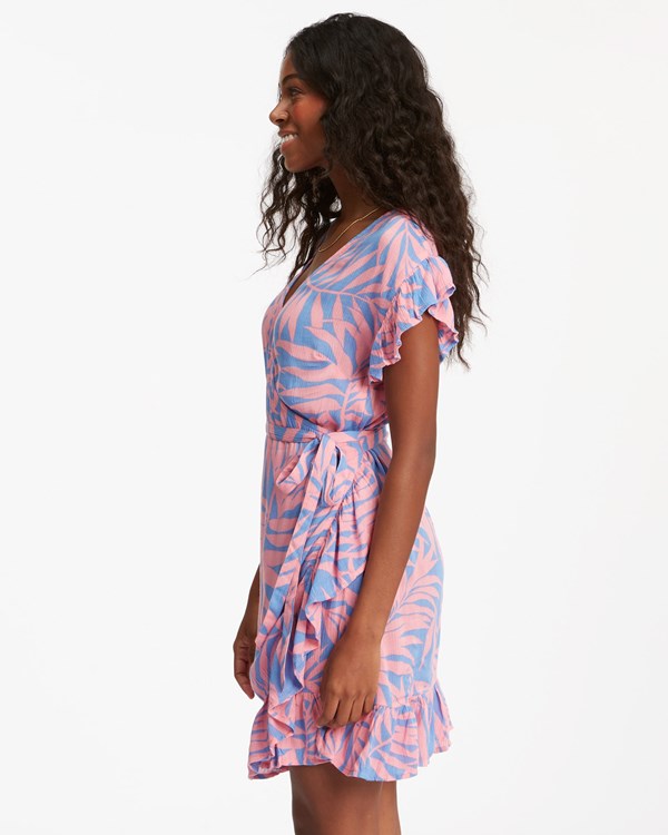 Billabong Wrap And Roll Woven Šaty Růžové | TPJWRZ-375