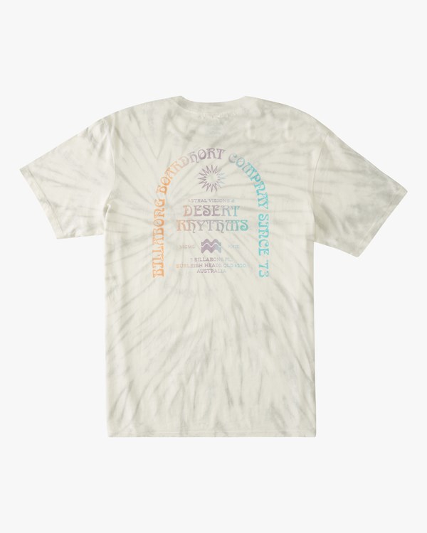 Billabong Yellow Sun Wave Washed Tie-Dye Krátké Sleeve T-Shirt Bílé | APHQTR-680