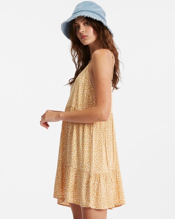 Billabong You Got It Mini Šaty Světle Zlaté | ABYDJL-034